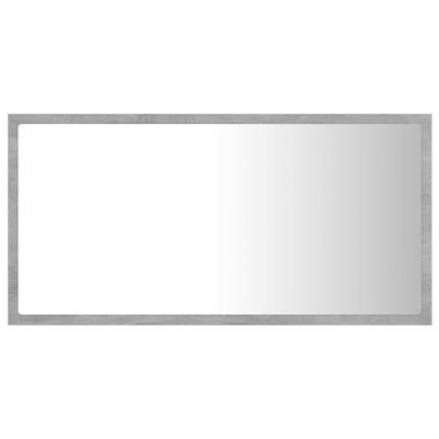 vidaXL vannasistabas spogulis, LED, pelēks, 80x8,5x37 cm, akrils
