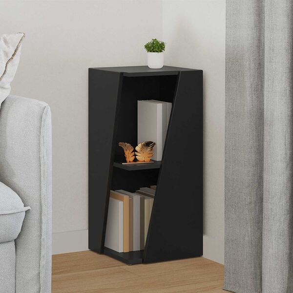 vidaXL Sānu plaukts Melna 33 x 32 x 70,5 cm Inženierijas koks