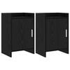 vidaXL Nakts skapī&scaron;i 2 pcs Melns ozols 40 x 30 x 60 cm