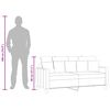 vidaXL divvietīgs dīvāns, tum&scaron;i pelēks audums, 140 cm
