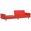 vidaXL 2-vietīga dīvāngulta, sarkana mākslīgā āda