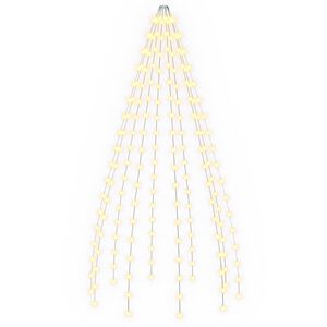 vidaXL Ziemassvētku eglītes lampiņas 180 LED Silti balts 180 cm