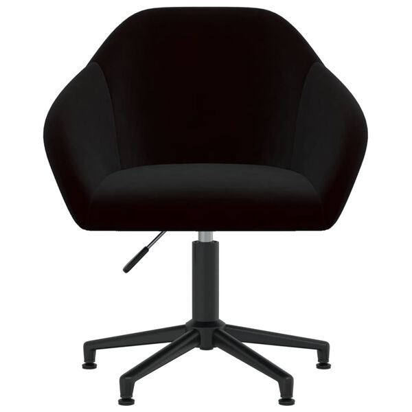 vidaXL grozāmi virtuves krēsli, 4 gab., melns samts