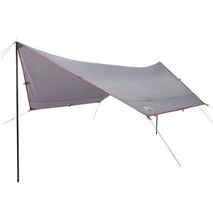 vidaXL kempinga tents, pelēka un oranža, 430x380x210 cm, ūdensizturīga