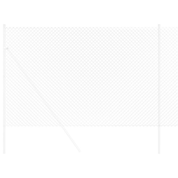 vidaXL Saitņu žogs Sudraba 10 x 1,6 m Cinkots tērauds