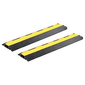 vidaXL kabeļu aizsargi, rampas, 2 gab., 2 kanāli, 101,5 cm, gumija