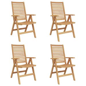 vidaXL Dārza krēsls 4 pcs Brūna 52 x 64.5 x 108 cm Masīvs tīkkoks
