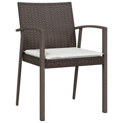vidaXL dārza krēsli ar matračiem, 2 gb., 56,5x57x83 cm, PE rotangpalma