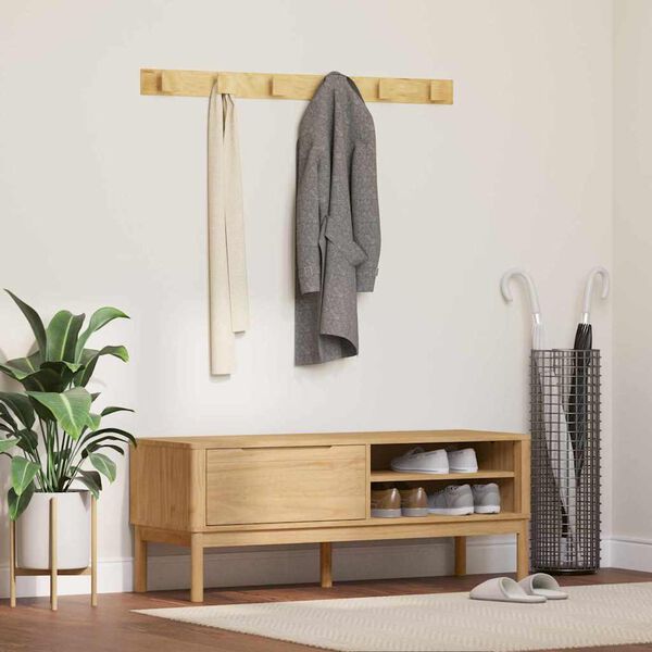 vidaXL Gaiteņa sola FLORO Vaks brūns 115 x 40 x 45 cm Cieta priede