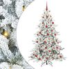 vidaXL Mākslīgā Saliekamā Ziemassvētku Egle su 300 LED Balts 180 cm