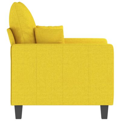 vidaXL atpūtas krēsls, 60 cm, gaiši dzeltens audums