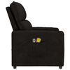 vidaXL elektrisks masāžas krēsls, melns mikrošķiedras audums