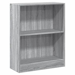 vidaXL grāmatplaukts, pelēcīga ozola, 60x24x76 cm, inženierijas koks