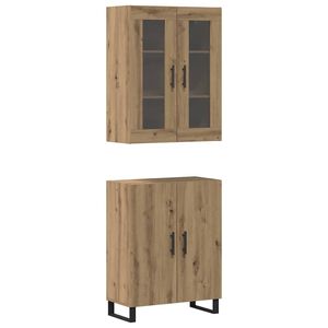 vidaXL Augstais skapītis 2 gab. amatnieku ozola 69,5 x 34 x 180 cm