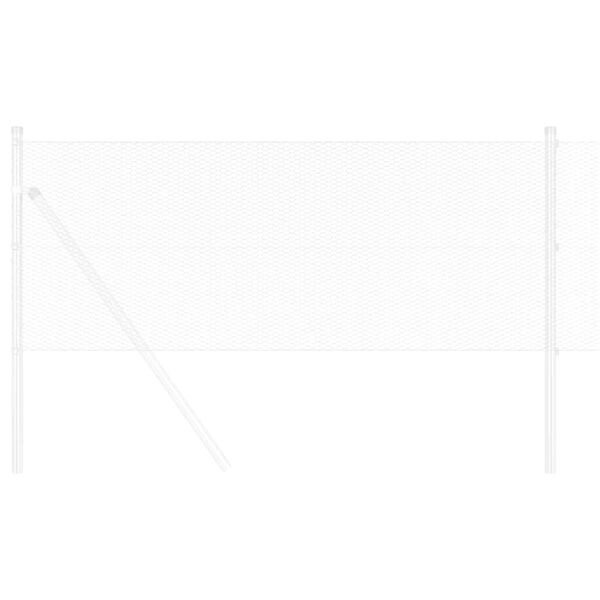 vidaXL Se&scaron;stūra žogs Sudraba 0,4 x 50 m Cinkots tērauds