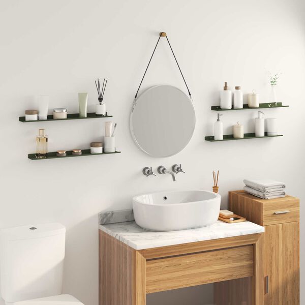 vidaXL Peldējo&scaron;ais plaukts 4 pcs Olīvu zaļ&scaron; 60 x 8,5 x 2,5 cm Tērauds