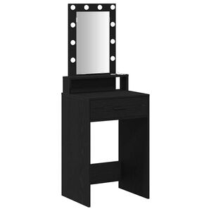 vidaXL Dressing galds Melna 50 x 41 x 140 cm Inženierijas koks