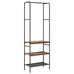 vidaXL Apģērba statīvs Vecs koks 60 x 30 x 171 cm Inženierijas koks