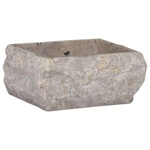 vidaXL izlietne, 30x30x13 cm, pelēks marmors