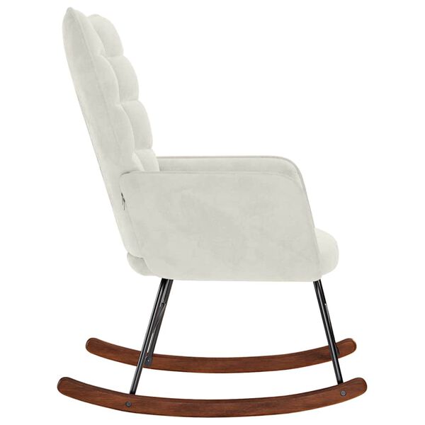 vidaXL &scaron;ūpuļkrēsls, krēmkrāsas samts