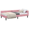 vidaXL Stūra gultas rāmis ar galvas klāju Rozā 80 cm x 200 cm Samts