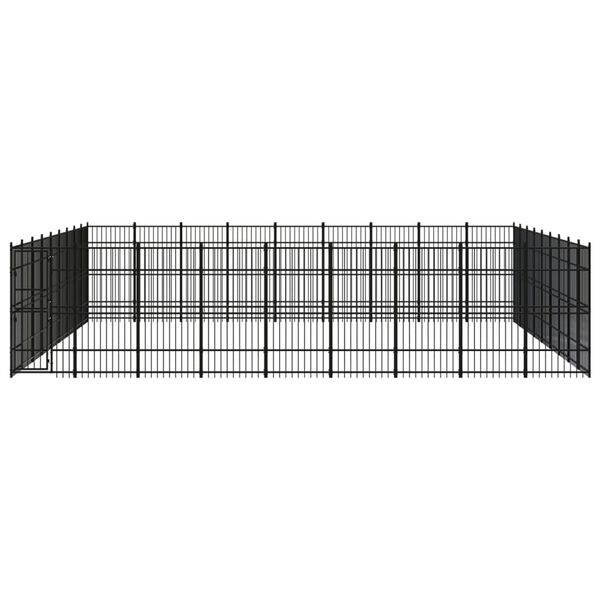 vidaXL suņu voljērs, 74,65 m&sup2;, tērauds