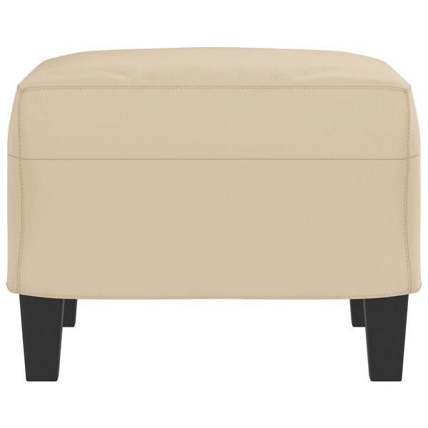 vidaXL kājsoliņš, 60x50x41 cm, krēmkrāsas mikrošķiedras audums