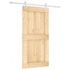 vidaXL Slīdo&scaron;ās durvis Dabisks un balts 100 x 210 cm
