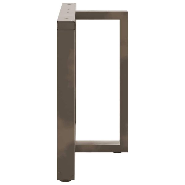 vidaXL ēdamgalda kājas, 2 gab., T-veida, melnas, 100x35x(72-73) cm, tērauds