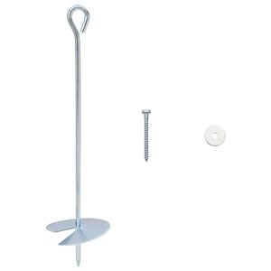 vidaXL Zemes enkurs 10 pcs Sudraba &Oslash;10 x 40 cm Cinkots metāls