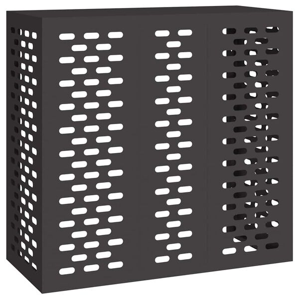 vidaXL Gaisa kondicioniera pārsegs Melna 110 x 50 x 105 cm Tērauds