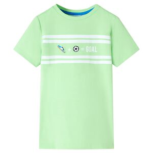 vidaXL Bērnu T-krekls, neona zaļ&scaron;, 128