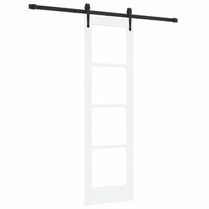 vidaXL Slīdo&scaron;ās durvis 61 x 198,5 cm Masīvkoks no priedes un stikls