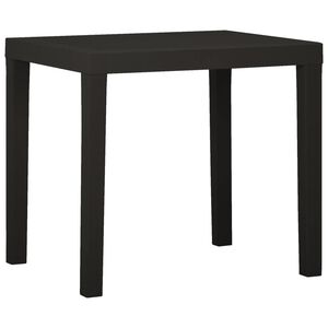 vidaXL dārza galds, antracītpelēks, 79x65x72 cm, plastmasa