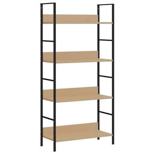 vidaXL 4-līmeņu grāmatplaukts, ozolkoka krāsa, 60x27,6x124,5 cm, koks