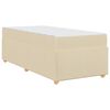 vidaXL Gultas rāmis ar matraci Krēmkrāsa 80 x 200 cm audums