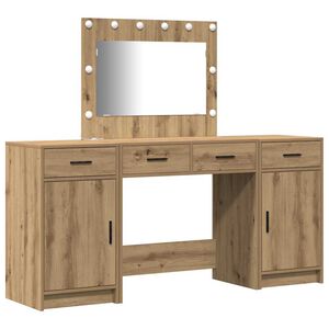 vidaXL Dressing galds 3 pcs Brūna 78,5 x 41 x 135 cm Inženierijas koks