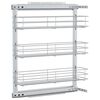 vidaXL izvelkami virtuves grozi, 3 līmeņi, sudrabaini, 47x15,5x55,5 cm