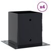 vidaXL Statu pamatnes Kvadrātveida 4 gab Antracīts 121x121 mm