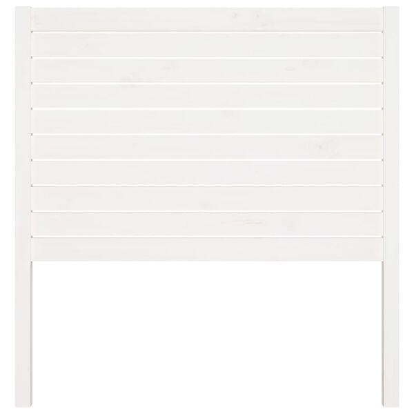 vidaXL gultas galvgalis, balts, 81x4x100 cm, priedes masīvkoks