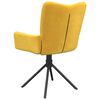 vidaXL grozāmi virtuves krēsli, 2 gab., dzeltens samts