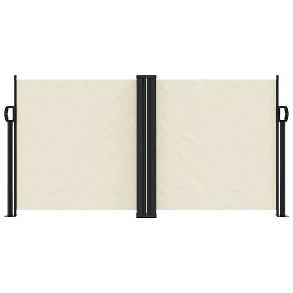 vidaXL izvelkams sānu aizslietnis, krēmkrāsa, 120x1000 cm