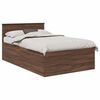 vidaXL Gultas rāmis Brūns ozols 135 x 190 cm Inženierijas koks