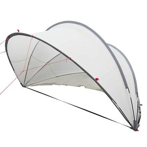 vidaXL Baseina kupols Pelēka un oranža 405 x 405 x 192 cm