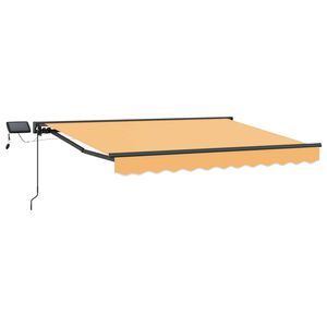 vidaXL Manuāls nojumes rāmis ar LED Smil&scaron;u 4,5 &times; 3,5 m