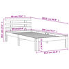 vidaXL gulta bez matrača, vaska brūnas, 90x200 cm, priedes masīvkoks