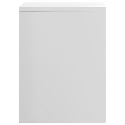 vidaXL naktsskapīši, 2 gb., 40x30x40 cm, spīdīgi balti, skaidu plāksne