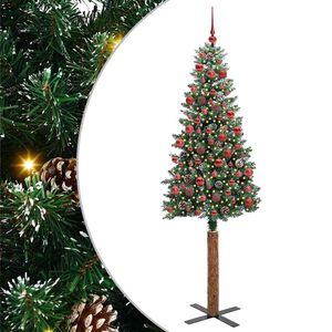 vidaXL Tievā Ziemassvētku Egle Zaļa 180 cm PVC un cietā priedes koks