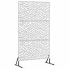 vidaXL Privātuma ekrāns 100 x 50 x 180 cm Nerūsējo&scaron;s tērauds Sudraba