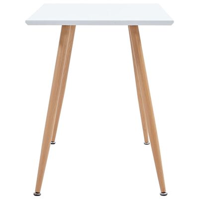 vidaXL virtuves galds, balta, ozolkoka krāsa, 120x60x74 cm, MDF